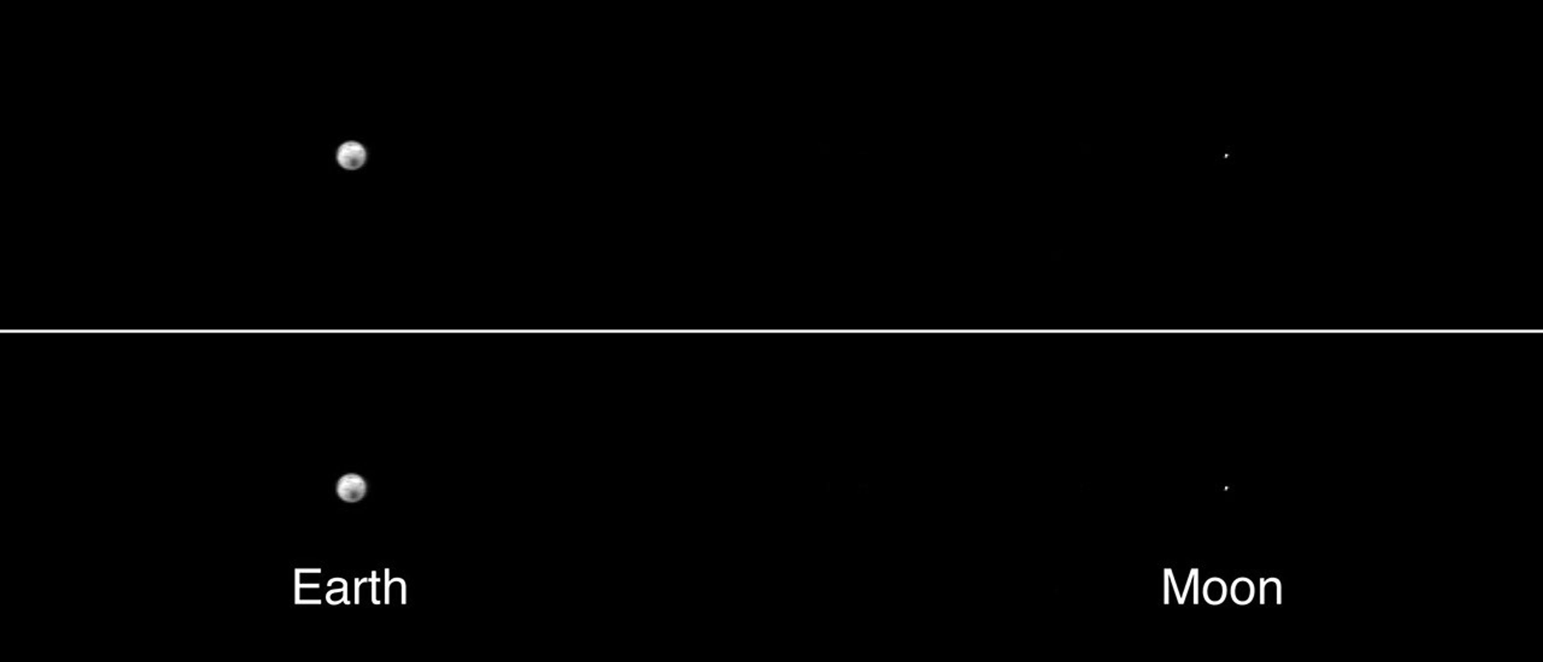 The Earth and Moon As Seen by 2001 Mars Odyssey
