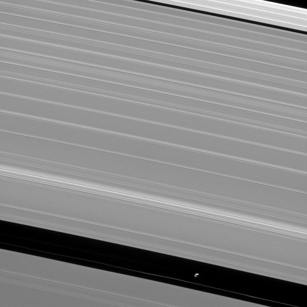Pan and Saturn's rings