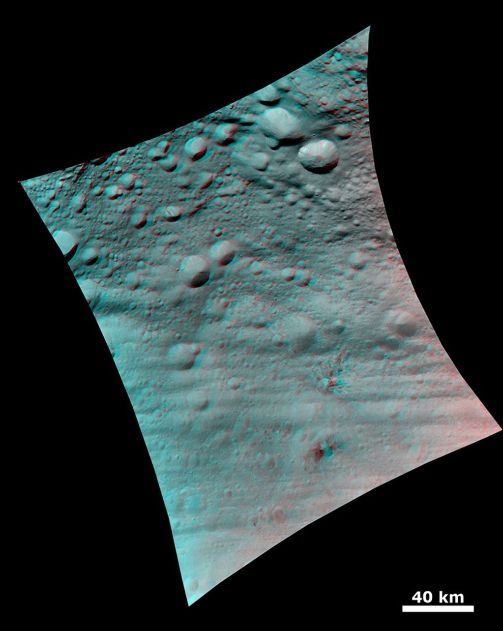 Topography of Densely Cratered Deformed Terrain