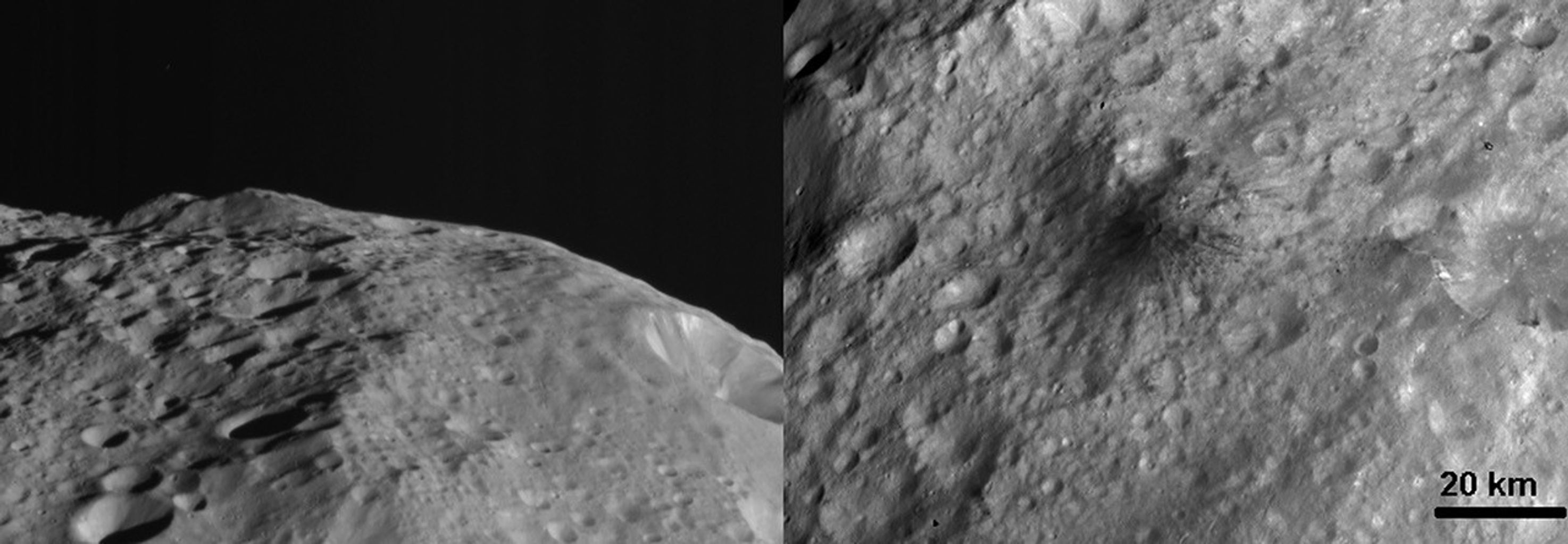 Side by Side Views of a Dark Hill