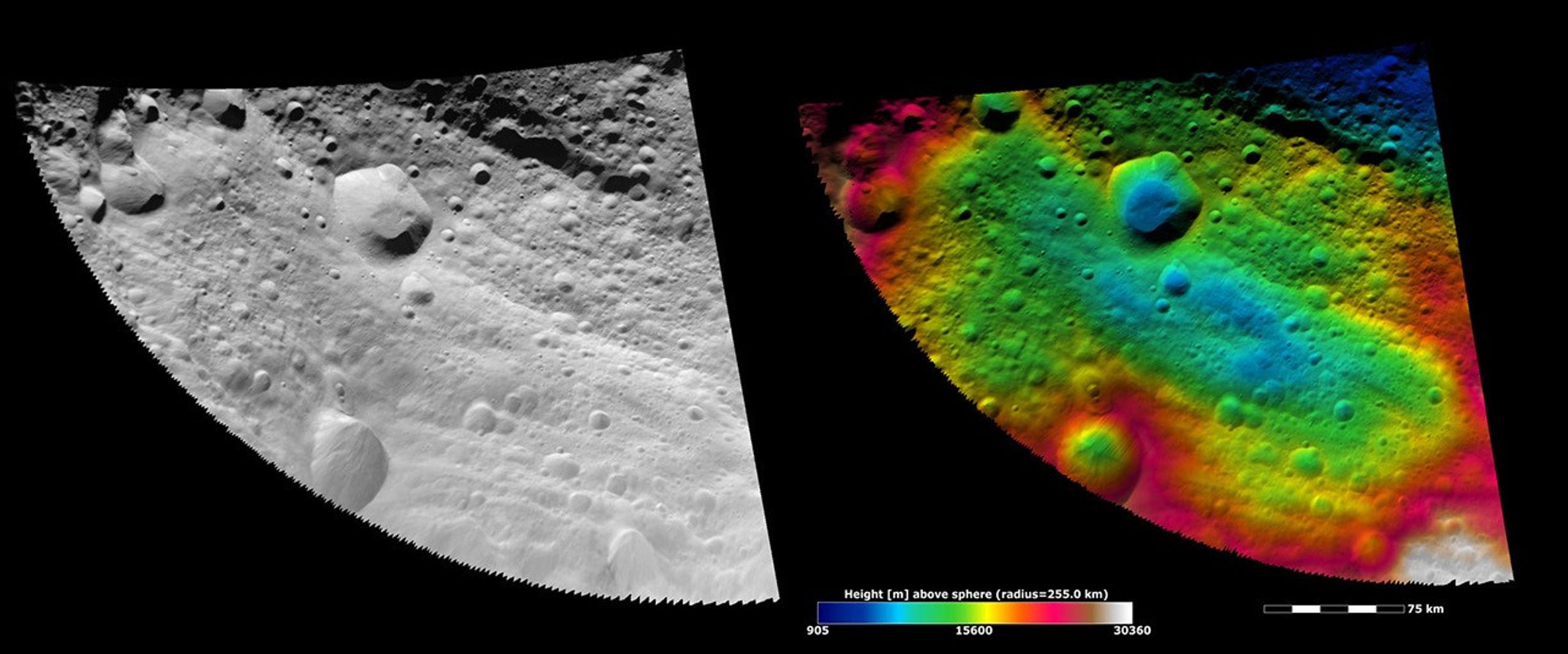 Topography of Vesta's Equatorial Region I