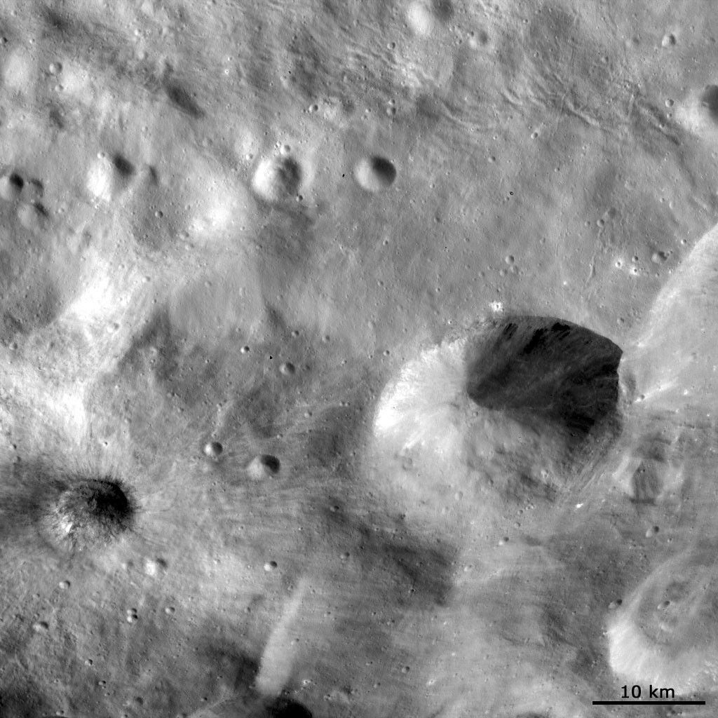 Features on Vesta's Regolith