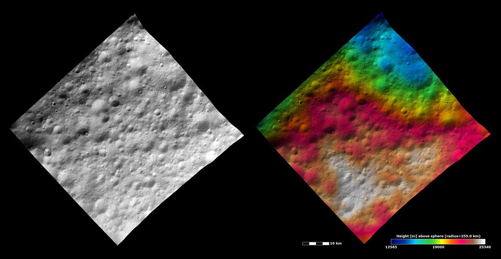 Topography and Albedo Image of Part of Lucaria Tholus Quadrangle