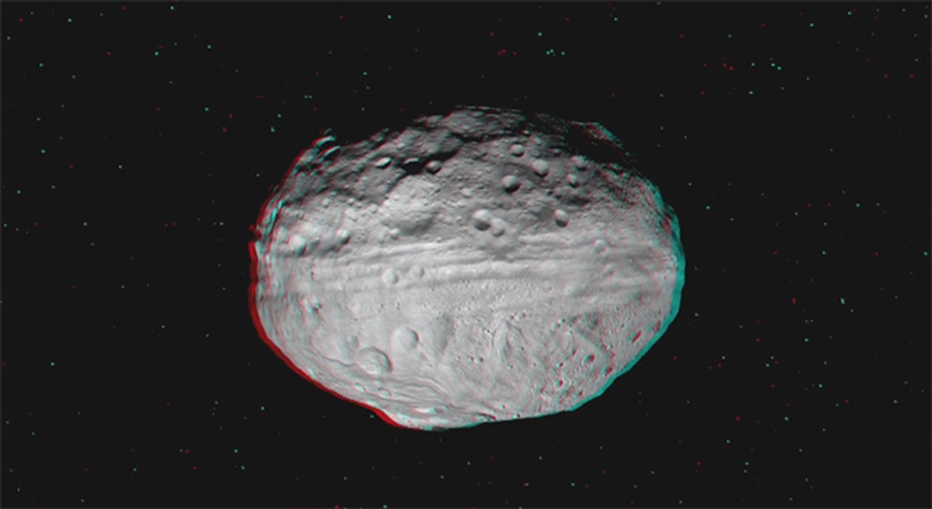 Dawn Soars Over Asteroid Vesta in 3-D
