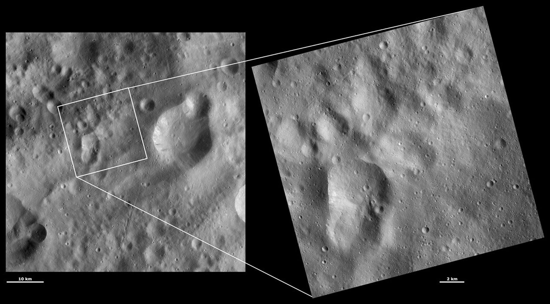 HAMO and LAMO Images of Claudia Crater
