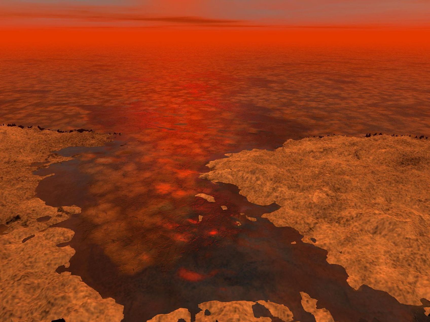 Artist's concept of Saturn's moon Titan