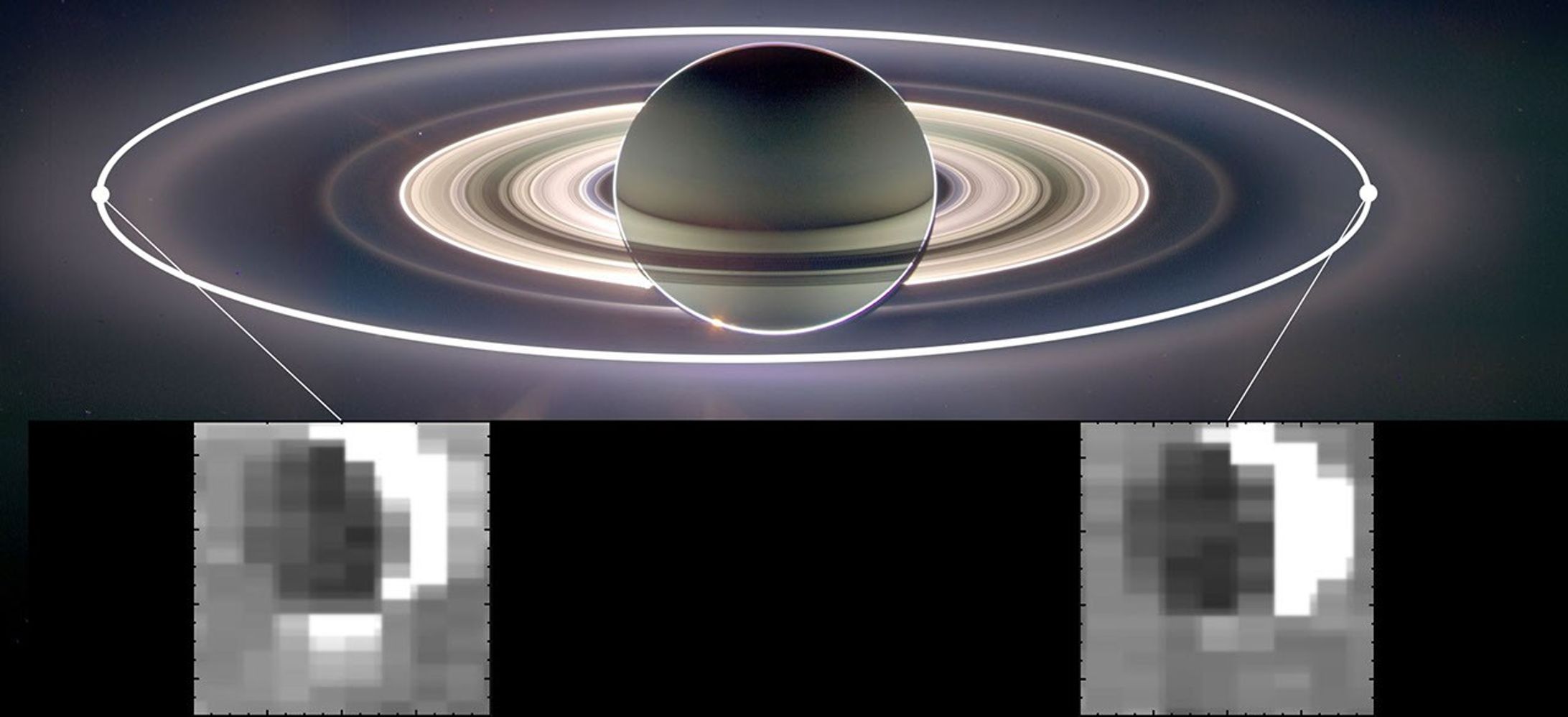 Saturn and Enceladus