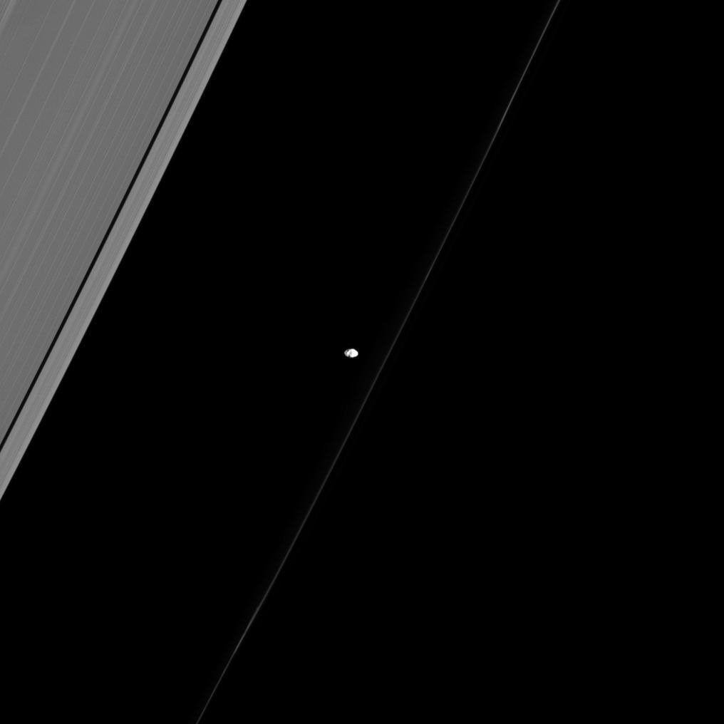 Prometheus and Saturn's rings