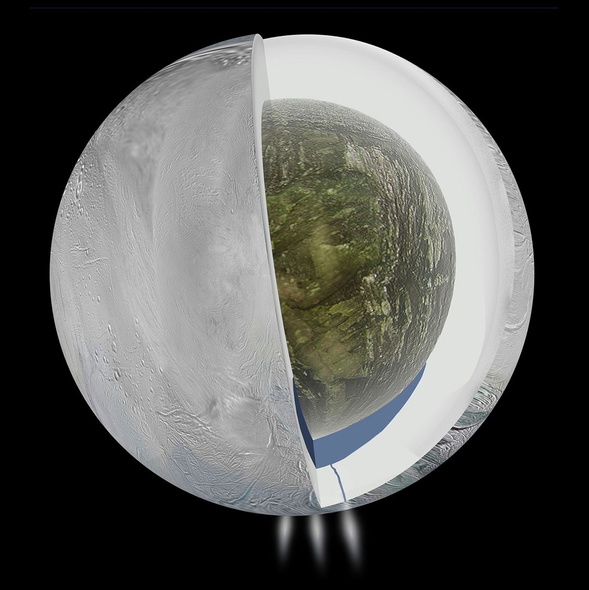 Ocean Inside Saturn's Moon Enceladus