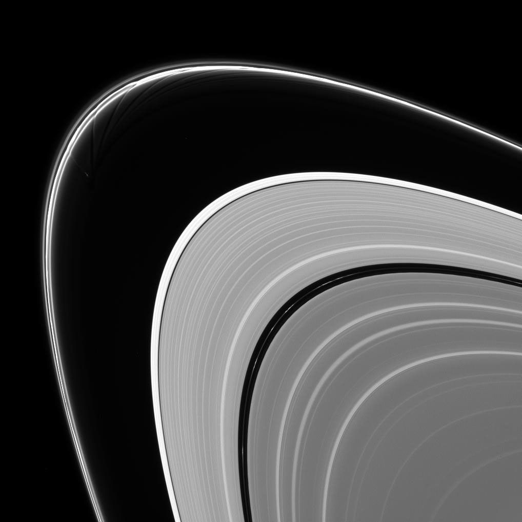 Prometheus and Saturn's rings