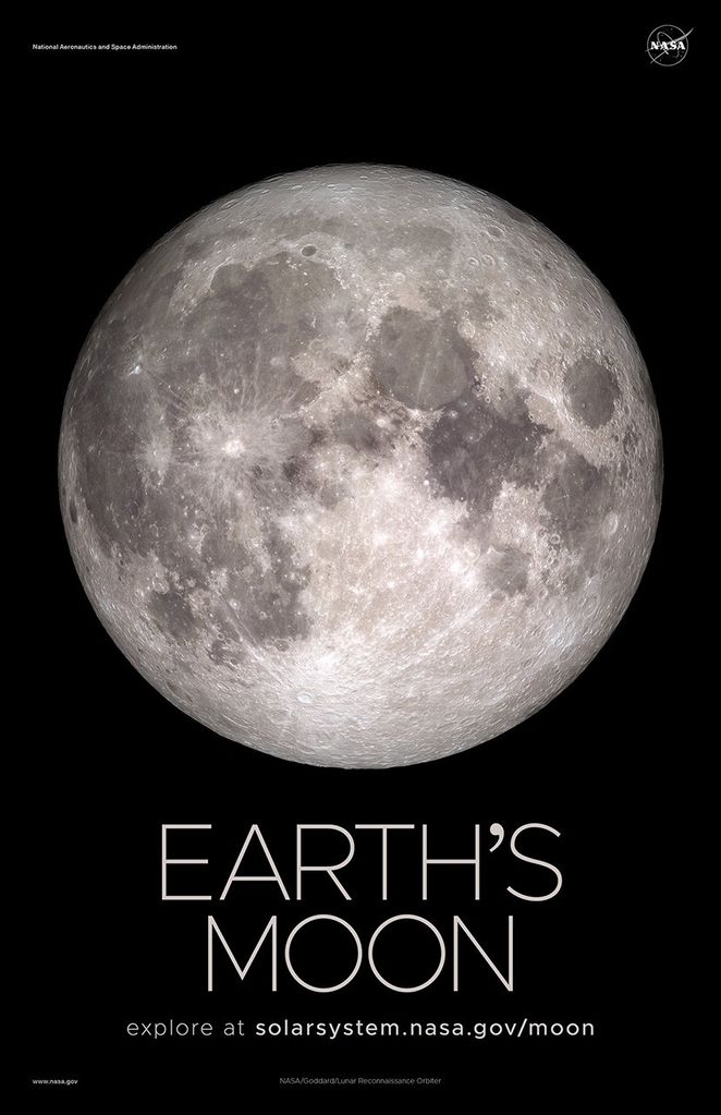 Full disk view of the near side of Earth's Moon.