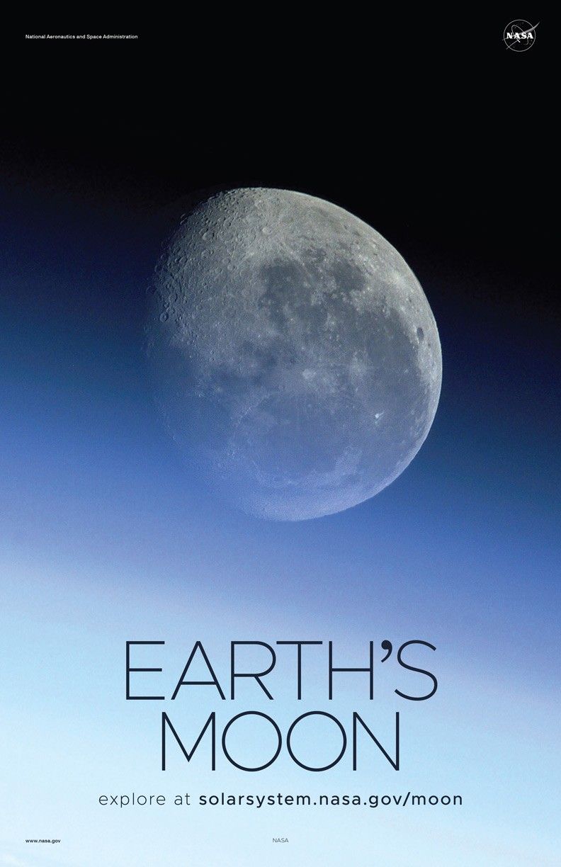 Earth's Moon as see from low Earth orbit.