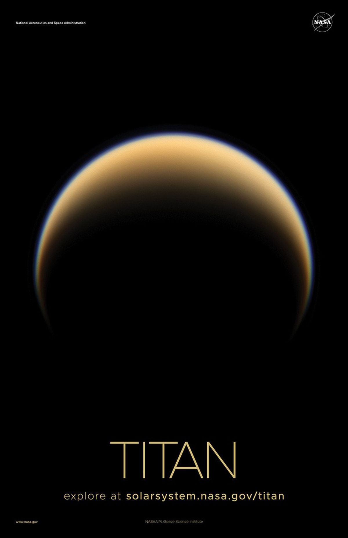 Crescent view of Titan