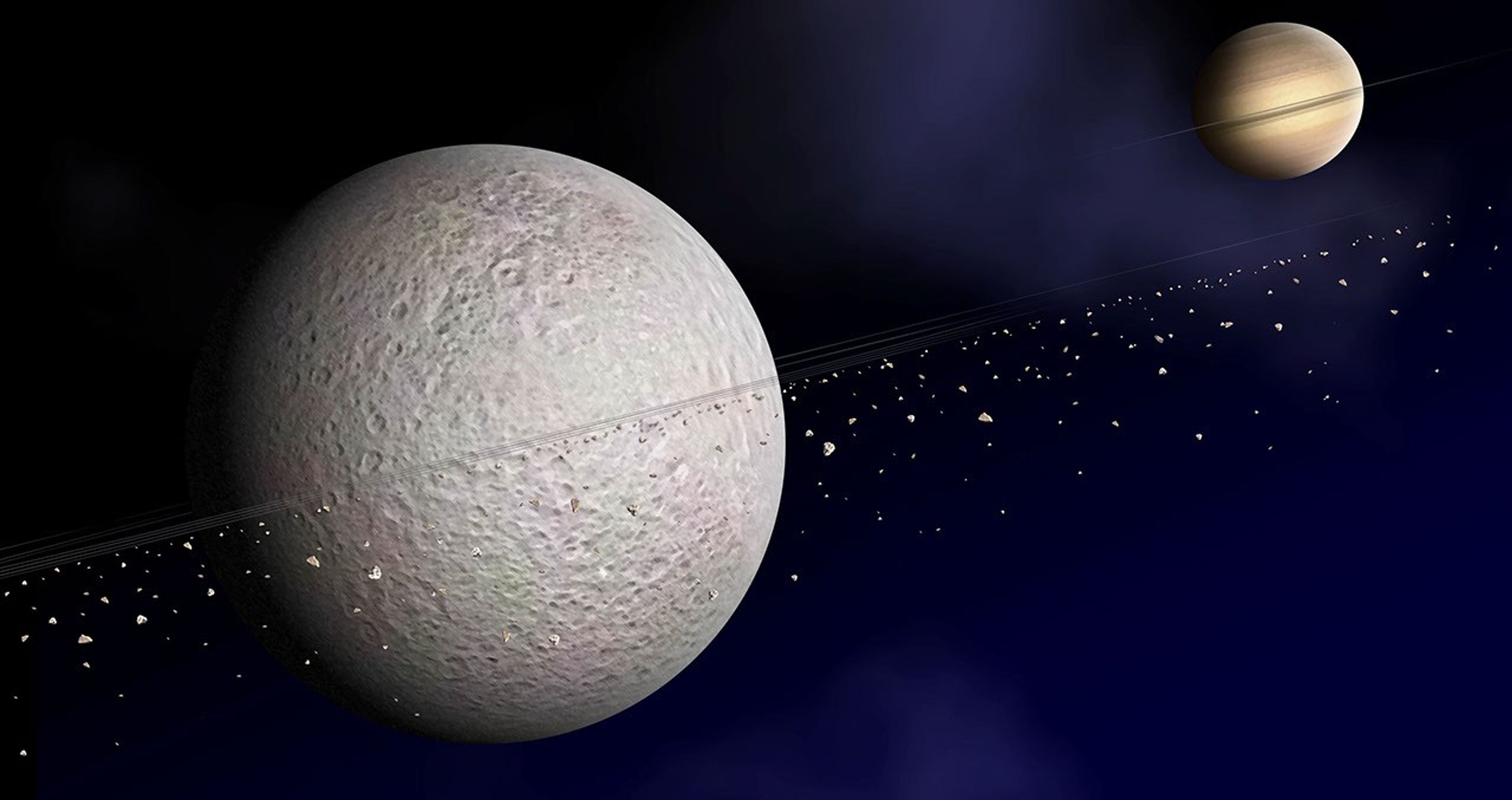 Saturn's moon Rhea