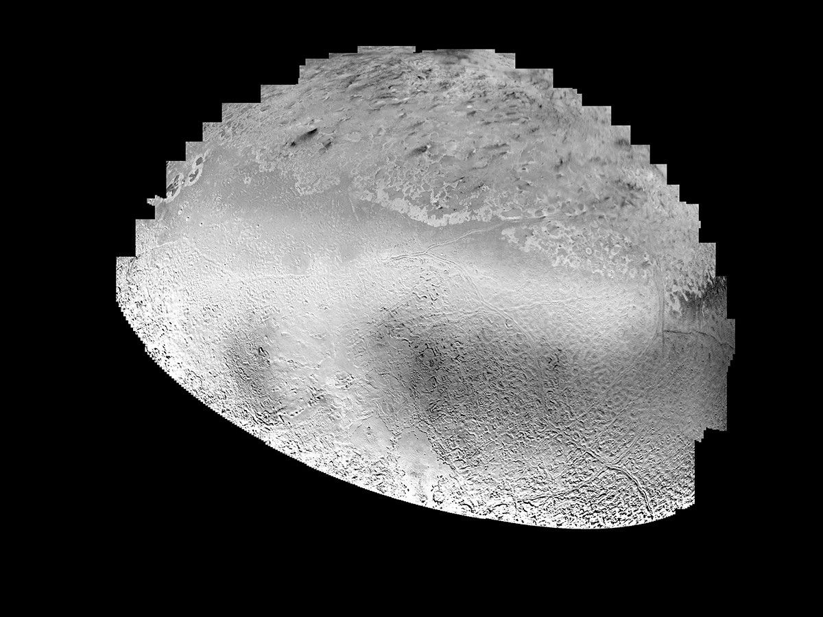 Mosaic of Triton constructed from 16 individual images.