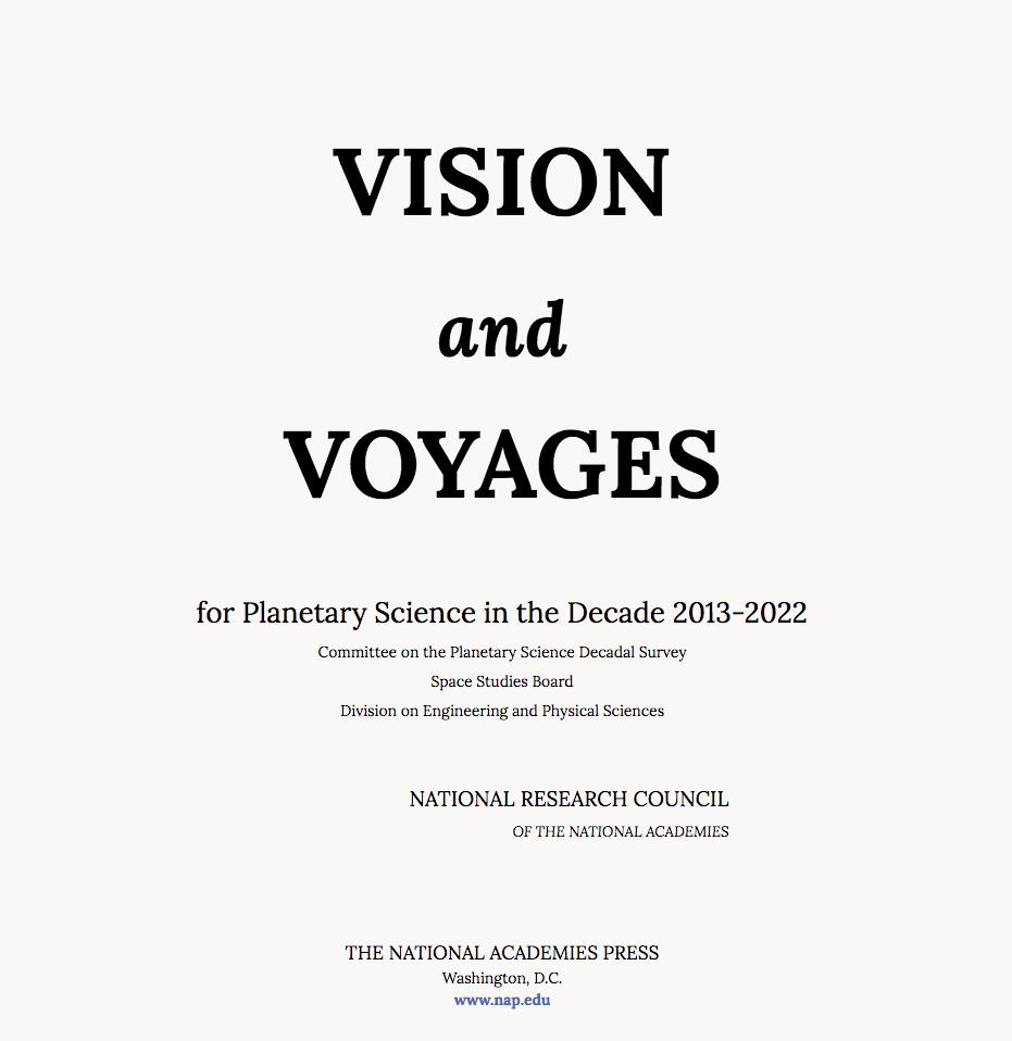 Report on science goals.