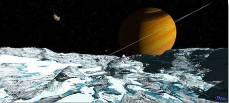 Dione's Aeneas Crater