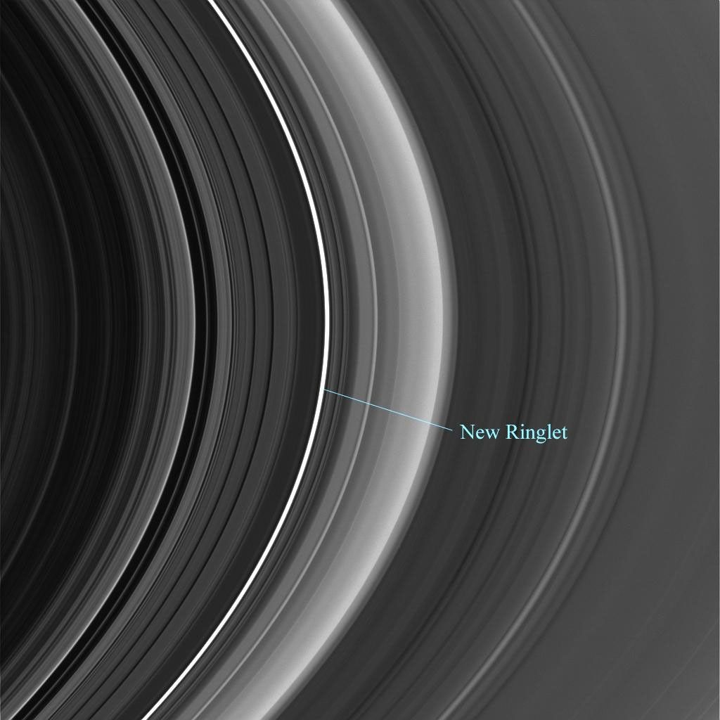 Structure in Saturn's Cassini Division with label