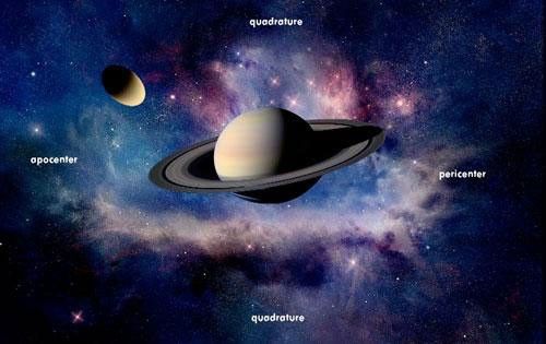 This artist's concept shows "tides" on Titan raised by Saturn's gravity, as detected by NASA's Cassini spacecraft.
