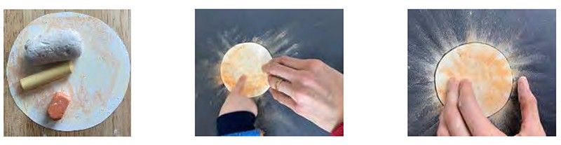 An image of the eclipse chalk art.