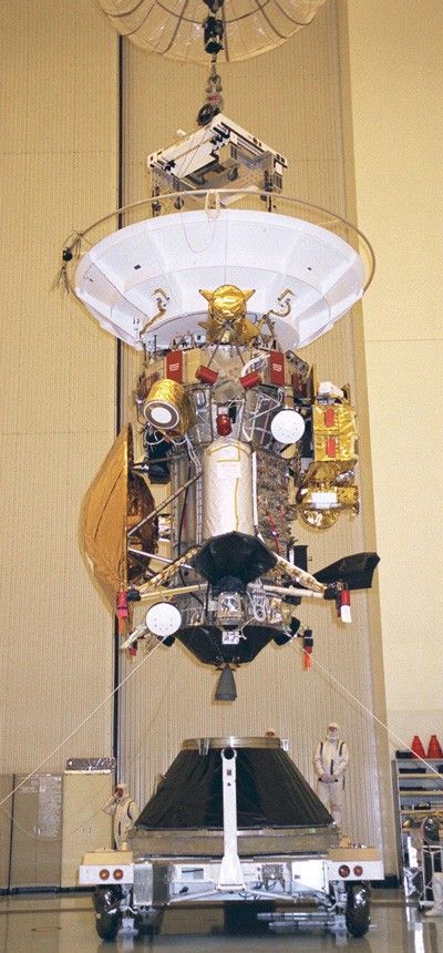 Spacecraft in clean room