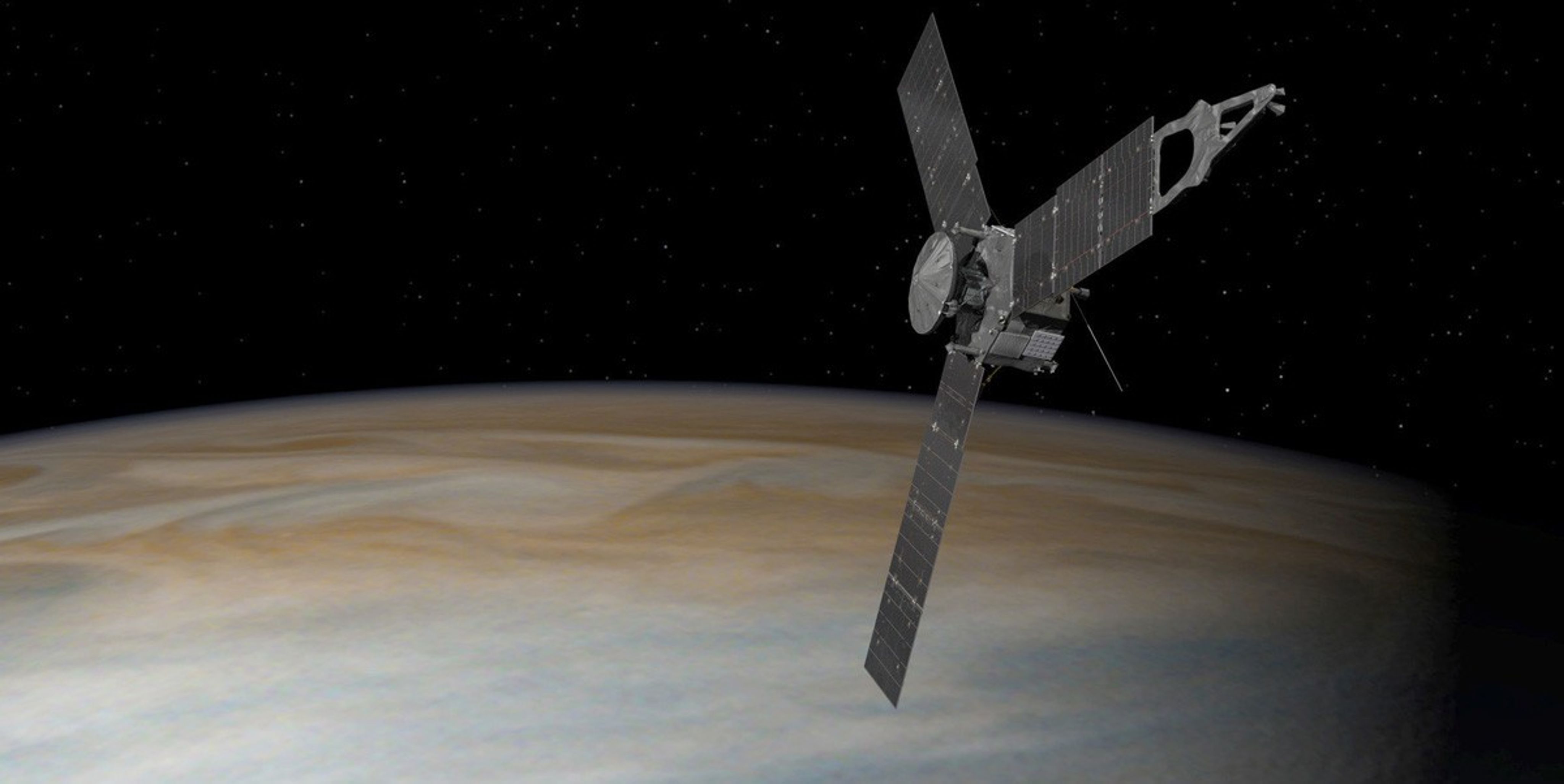 Artist's rendition of Juno at Jupiter
