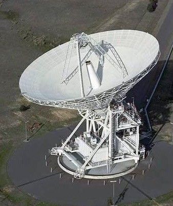 Transmitting and receiving electronics are located in the HEF antennas' central feed-cones.