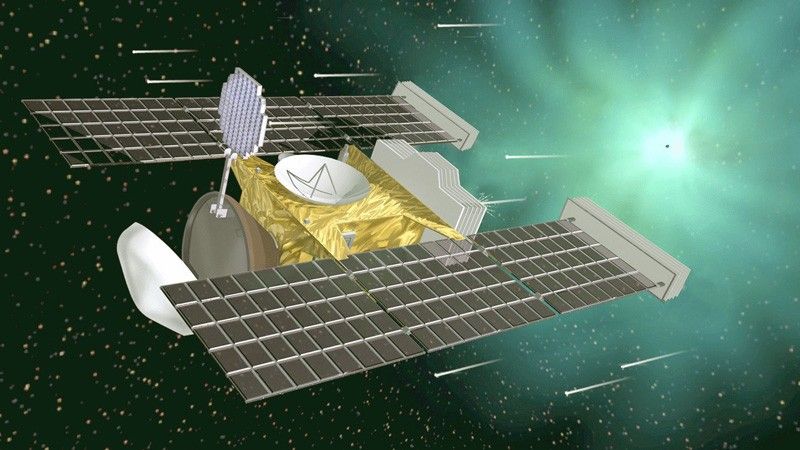 An artist's rendition of the Stardust spacecraft.