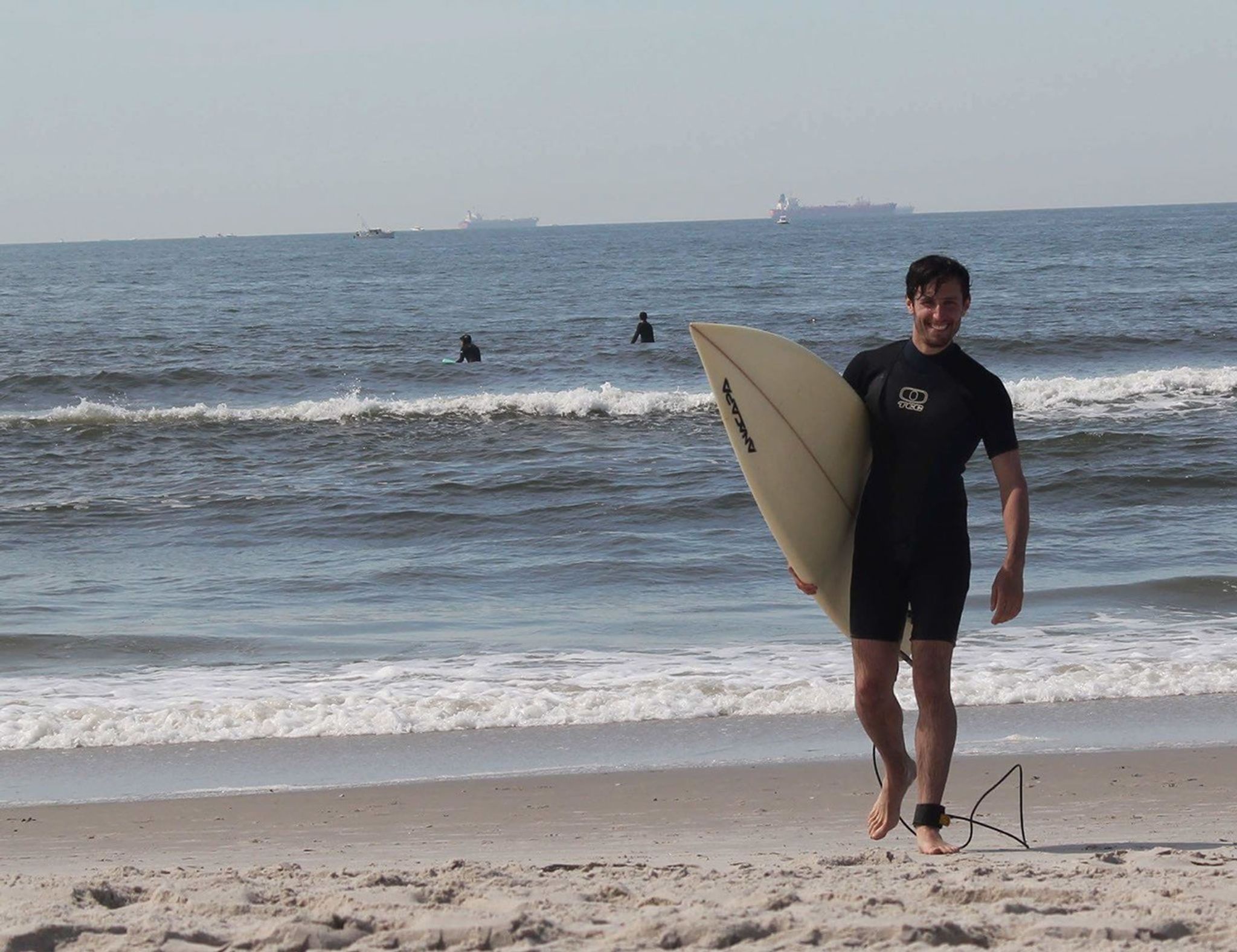Keith surfing on Long Island