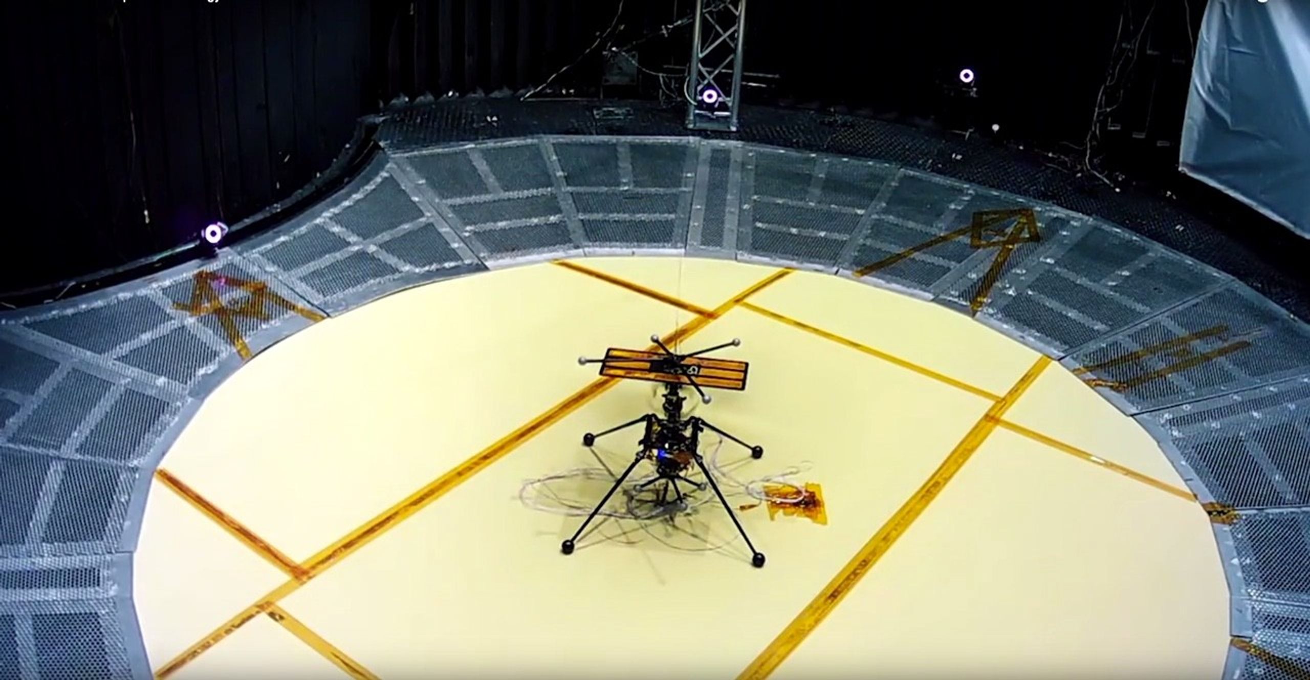 helicopter in vacuum chamber