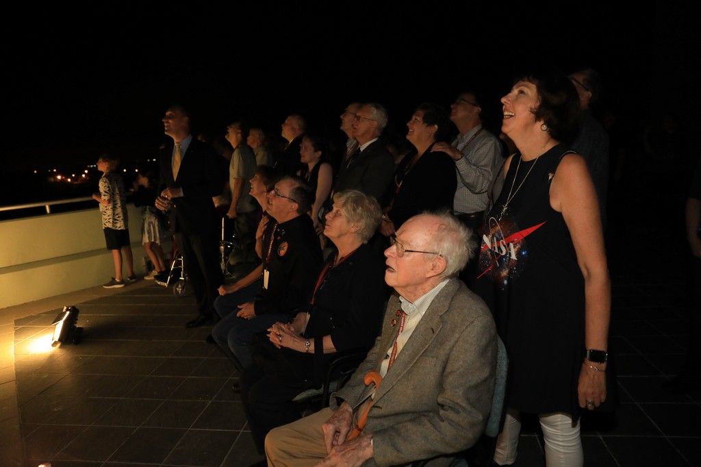 crowd watching launch