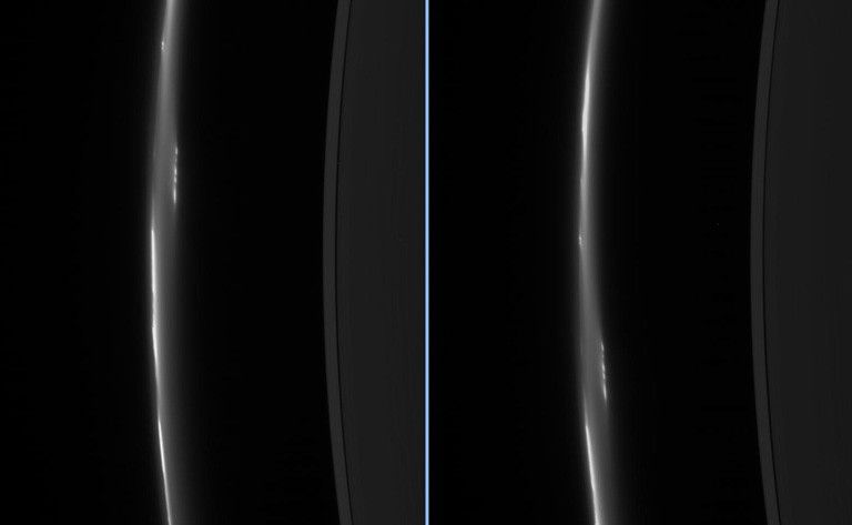 Moonlet population in and around the F ring