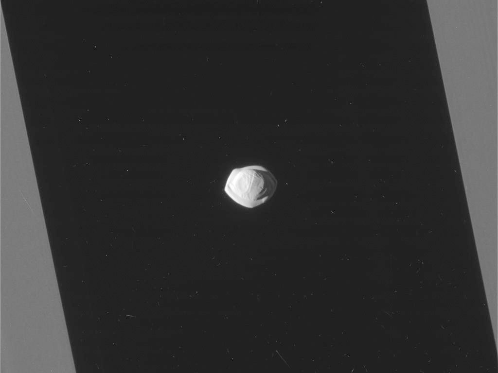 Pan and Saturn's rings
