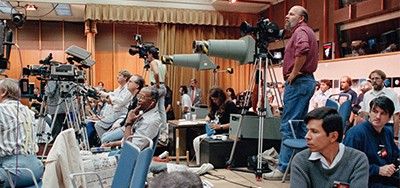 Television cameras and members