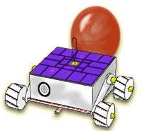 Balloon-powered Nanorover Illustration
