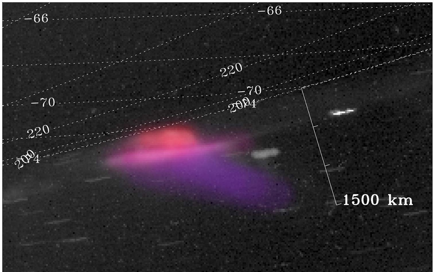 This is how the auroras on Saturn would look to the human eye.