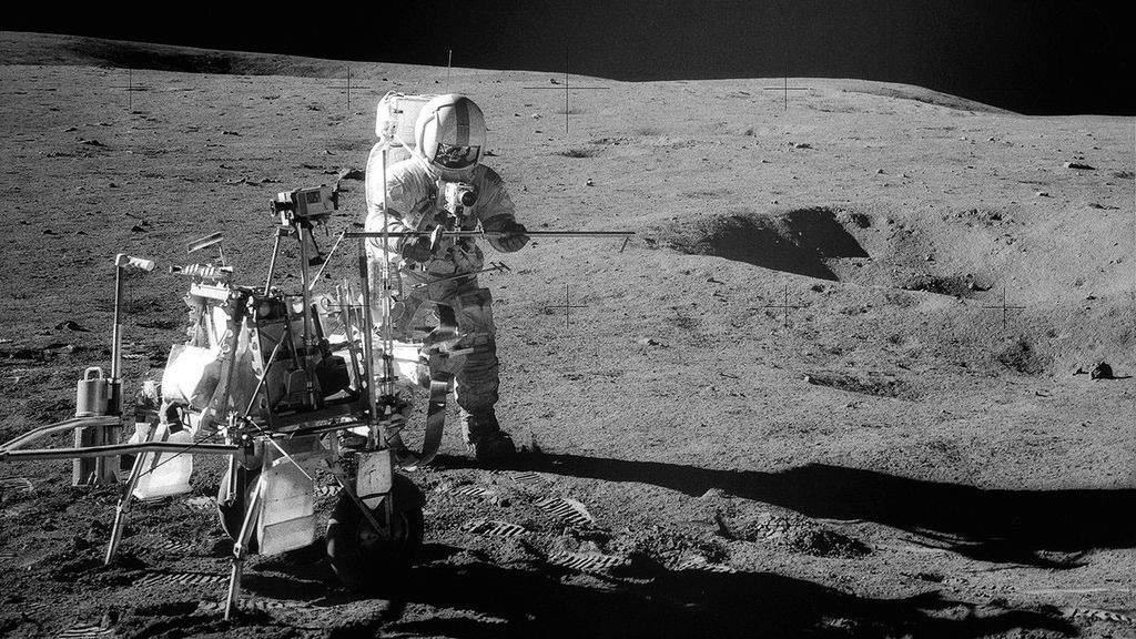 The Moon has a very thin and tenuous atmosphere called an exosphere. It is not breathable.