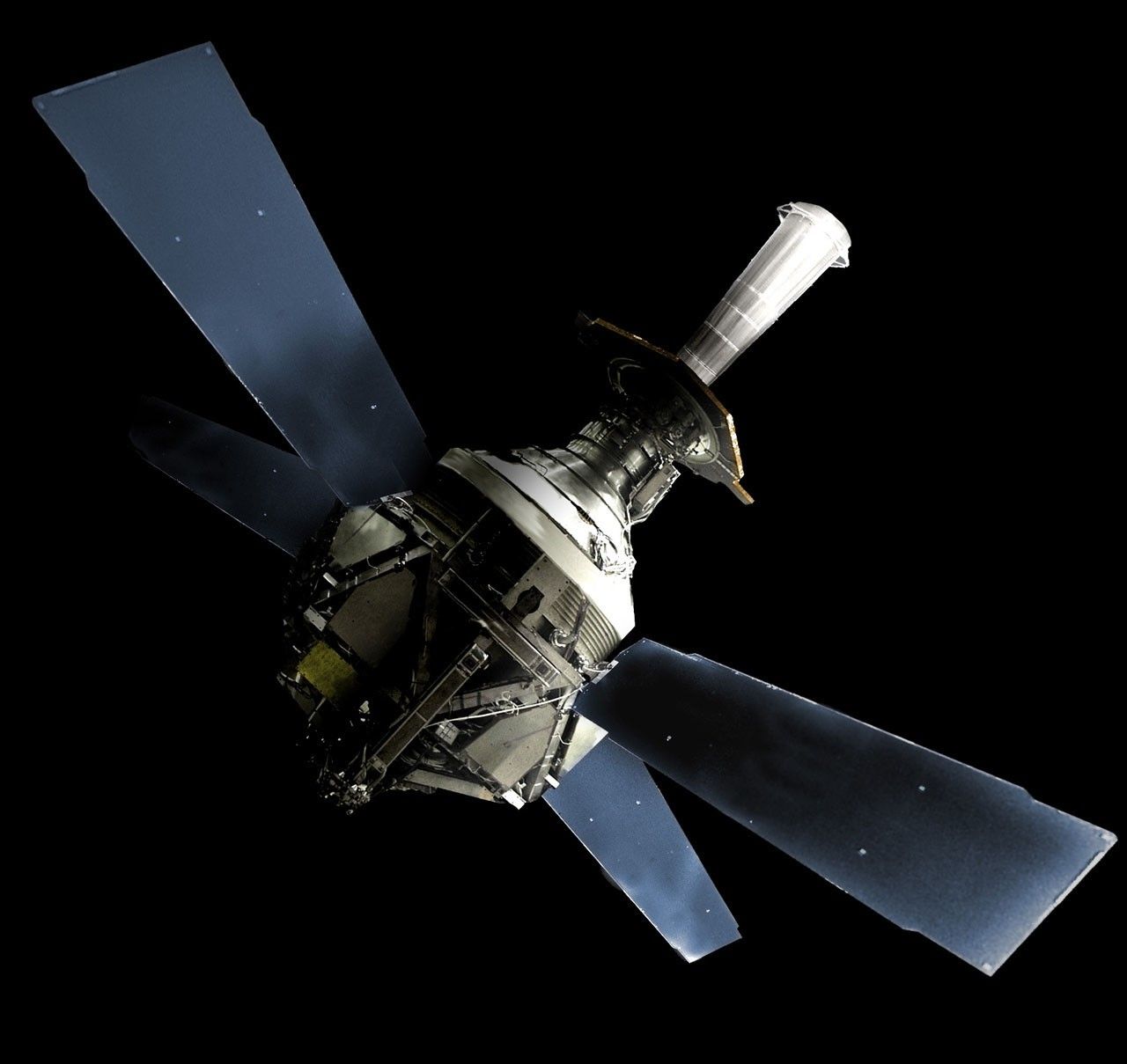Illustration of spacecraft in space.