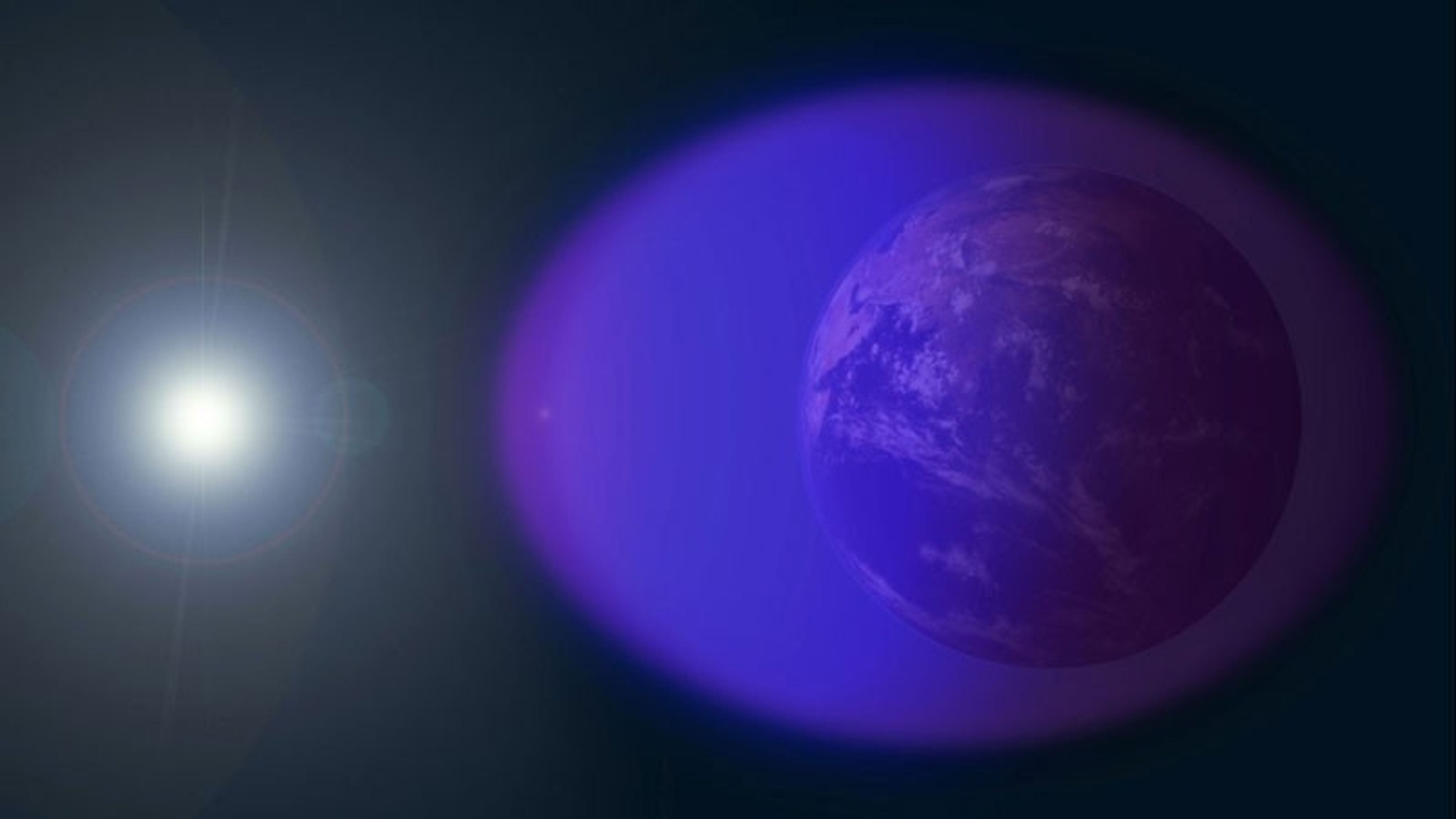 Illustration showing Earth's ionosphere "breathing."