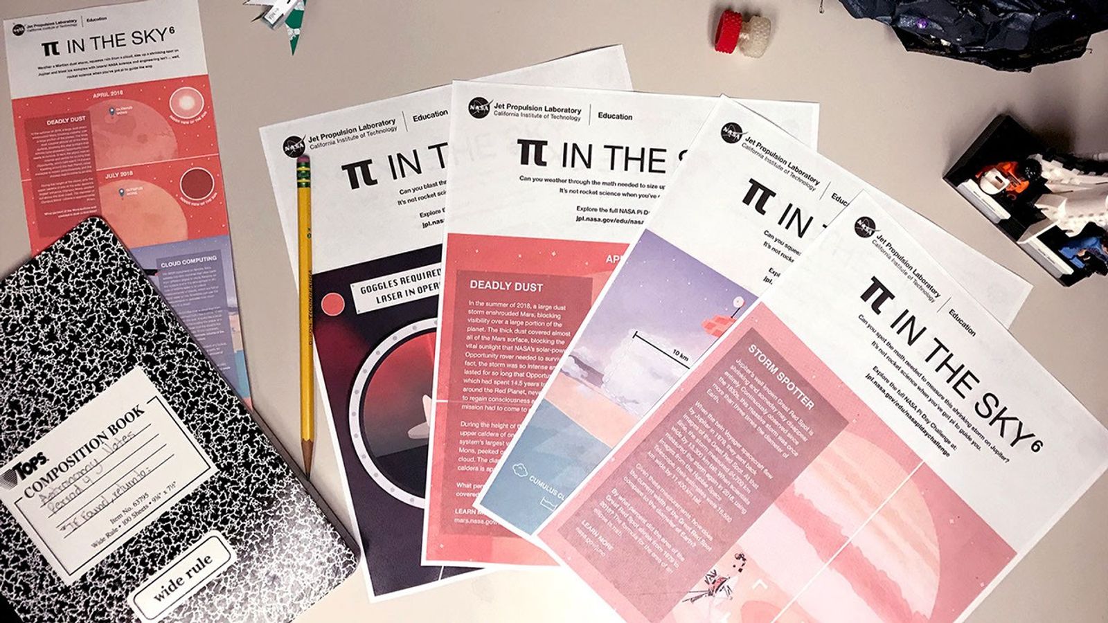 Whimsical space graphic says Pi in the Sky 6: Rocket Science Made Easy as Pi