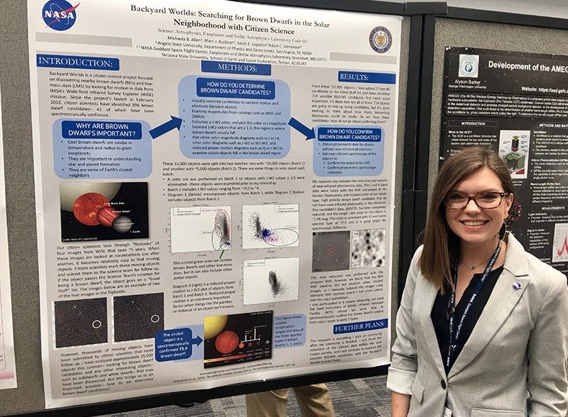 Michaela presenting her summer research