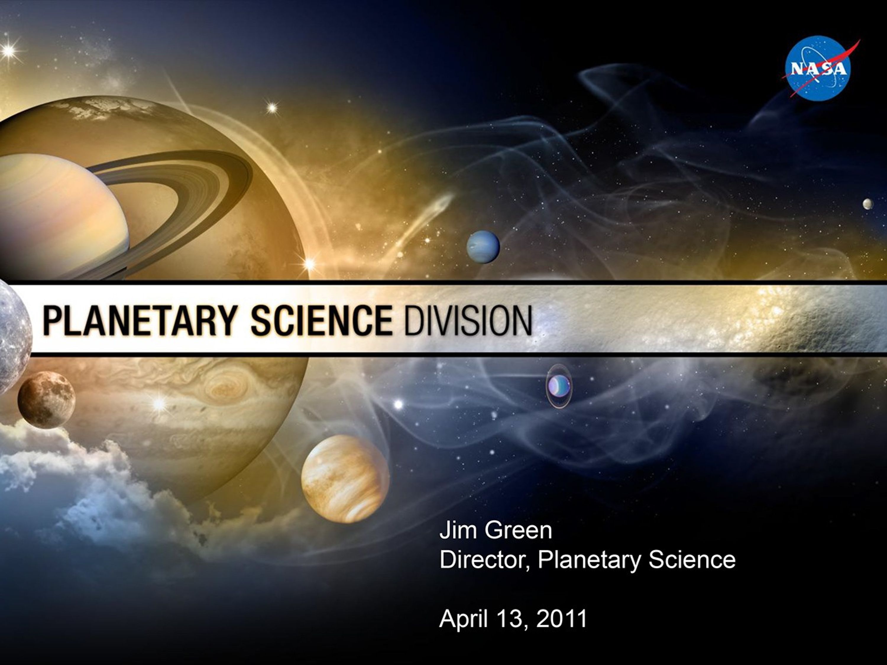 Presentation by Planetary Science Division Director Dr. Jim Green in Chicago.