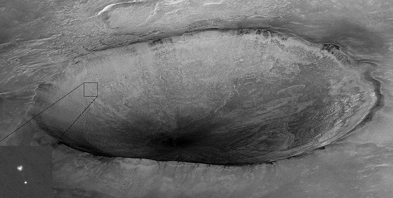 Phoenix Lander and Crater