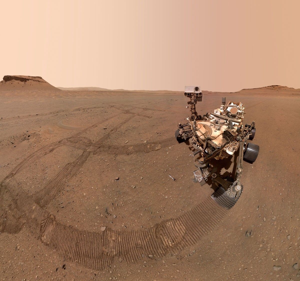 Perseverance's Three Forks Sample Depot Selfie