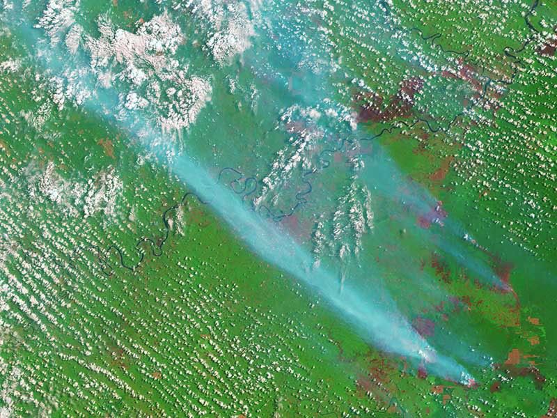 Orbital image of fires