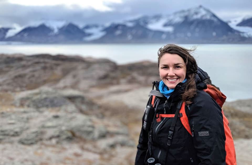 Lauren working as a polar guide in the high arctic archipelago of Svalbard, between mainland Norway and the North Pole.