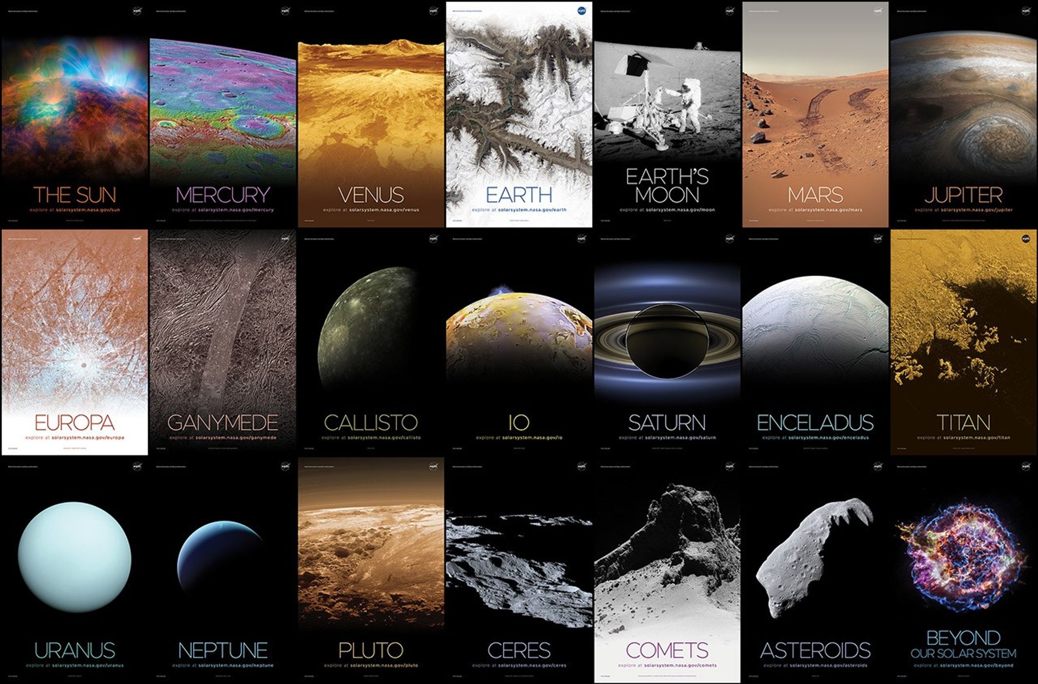 Solar System Poster Set